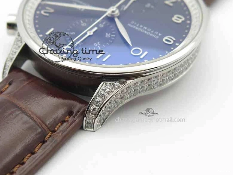 MIROTIME 0331 Unique Portuguese IW3714 Diam ZF V2 1:1 Best Edition Gray Dial On Brown Leather Strap A79350 (Slim Movement) 7250